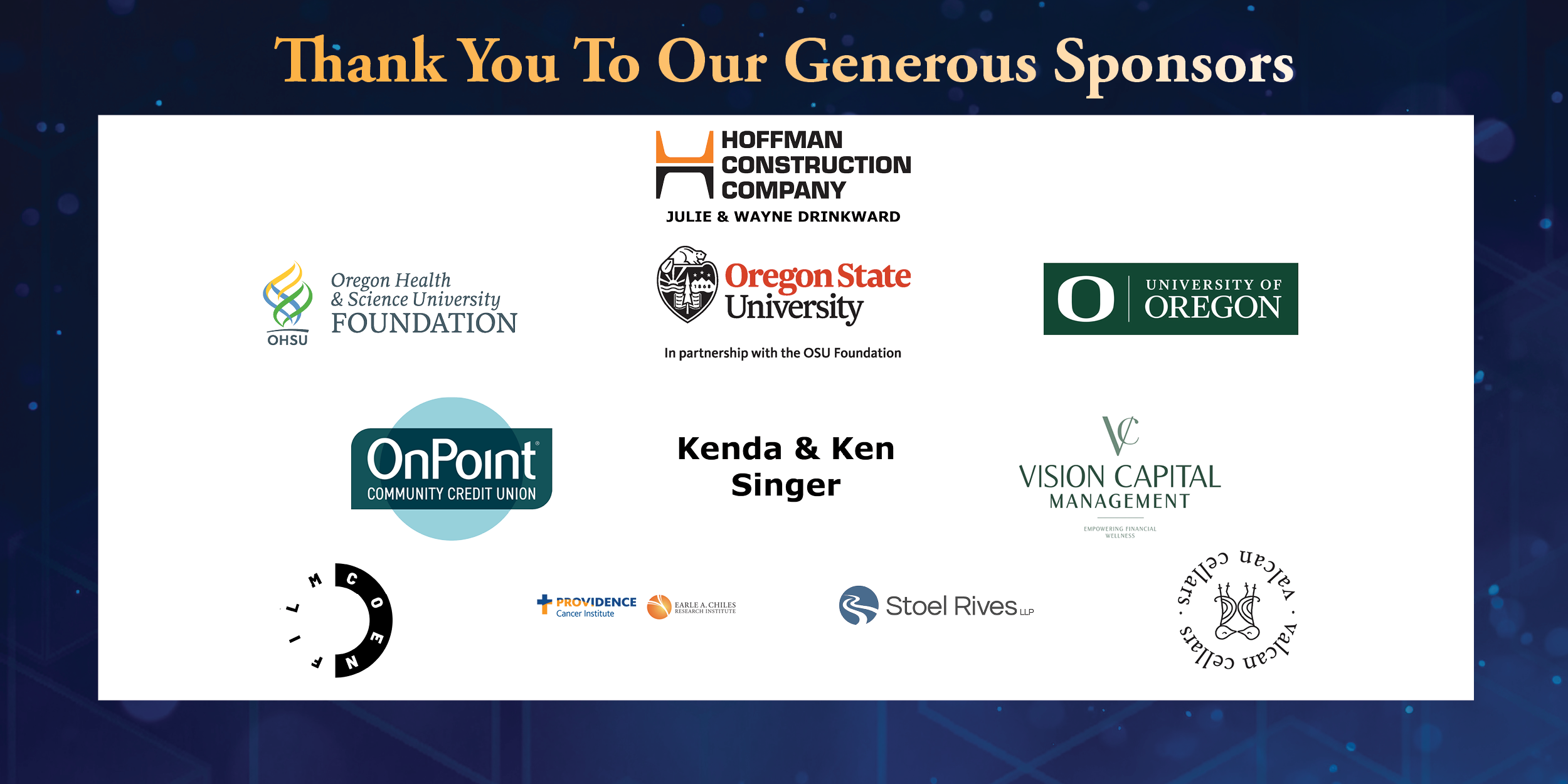 Thank You 2025 Sponsors