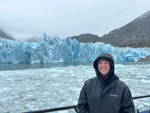 Vanessa Hawkins at Leconte Glacier